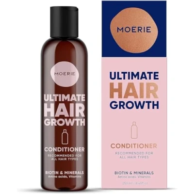 Image of Moerie Mineral Hair Growth Conditioner For Longer, Thicker, Fuller Vegan Products Paraben Free All Types Reverse Loss 8.5 fl oz (251ml)