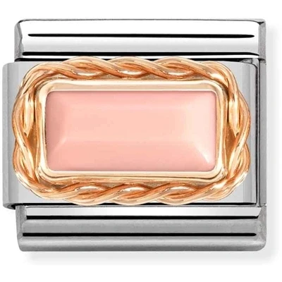 Image of Nomination Pink Coral Baguette Stone Charm