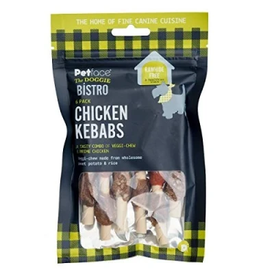 Image of Petface The Doggie Bistro Chicken Kebabs, Pack of 6