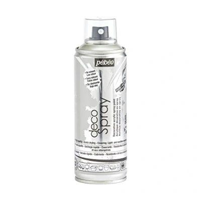 Image of PEBEO 200ml Decospray, Acrylic, Silver, 200 ml (Pack of 1)