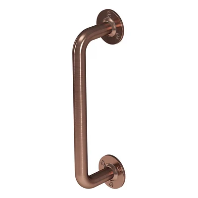 Image of Rothley Grab Rail Mobility Disability Aid Antique Copper Handle Bathroom Outdoor 305x25mm