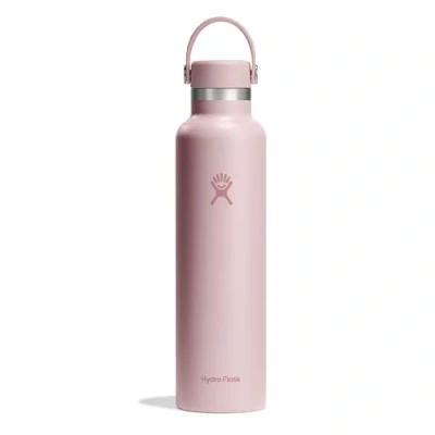 Image of HYDRO FLASK Standard Mouth Water Bottle 709 ml (24 oz) Vacuum Insulated Stainless Steel with Leak Proof Flex Cap and Powder Coat Trillium