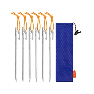 Image of TITO High Strength Titanium alloy tent stakes pegs nail for canopy camping (Pack of 6pcs, 8x240mm)