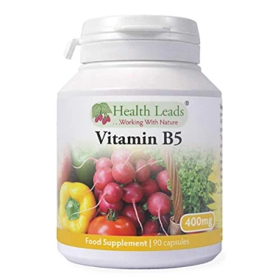 Image of Vitamin B5 (Pantothenic Acid) 400mg x 90 Capsules (Magnesium Stearate Free)