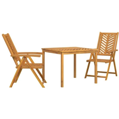 Image of vidaXL 3 Piece Garden Dining Set Solid Wood Acacia