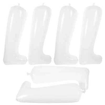 Image of Holibanna 3 Pairs Inflatable Boot Shapers Shoe Trees Stretcher Shaper Long Stand Holder White