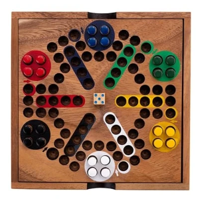 Image of Engelhart 350330 Ludo game in a wooden box 2 to 6 players