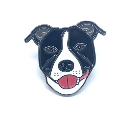 Image of Patch Nation Staffordshire Bull Terrier Staffy Metal Cosplay Pin Badge Brooch (Black)