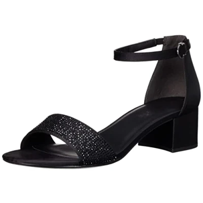 Image of Tamaris 1 28201 39 Women&#039;s Trainers Heeled Sandal, Black Glam, 6 UK