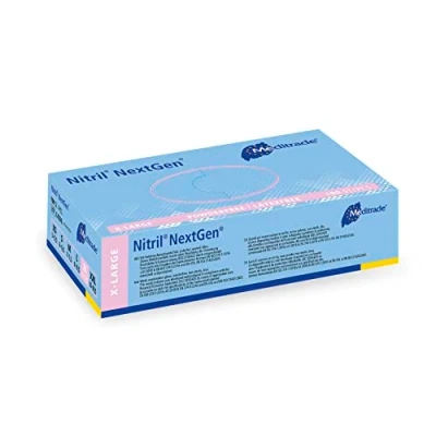 Image of Meditrade NextGen®, Nitrile Examination Gloves, X Large, N/S, P/F, Blue, x100