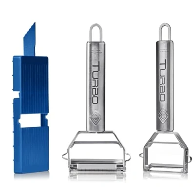 Image of Vegetable Slicer Set by Original Turbo Peeler Slice, Peel, Grate and Julienne Fruit Vegetables