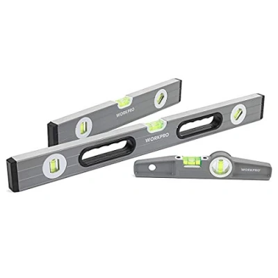 Image of WORKPRO 3 Piece Spirit Level Set(9&quot;, 16&quot;, 24&quot;)， W002900A , Grey