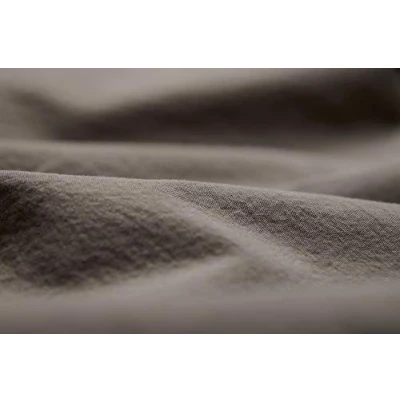 Image of L1NK STUDIO Fitted sheet single bed 105 cm or 41&quot; inches (105x200x35 41&quot;x79&quot;x14&quot;inches) 100% cotton (Percale 200 threads) Plain dyed TAUPE