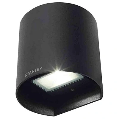 Image of LITECRAFT Stanley Tronto Up or Down LED Wall Light Circular Outdoor IP44 Rated Black