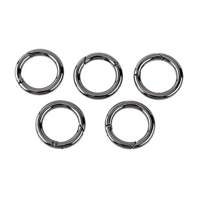Image of 5Pcs/Bag Round carabiner Snap, Zinc Alloy Spring Snap Clips Hook Keychain Keyring Buckleo ring
