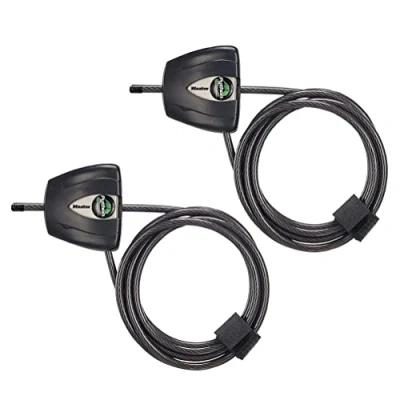 Image of Master Lock Python Cable Lock, with Keys, Trail Camera and Kayak Locking Cable, 2 Pack, 8417T