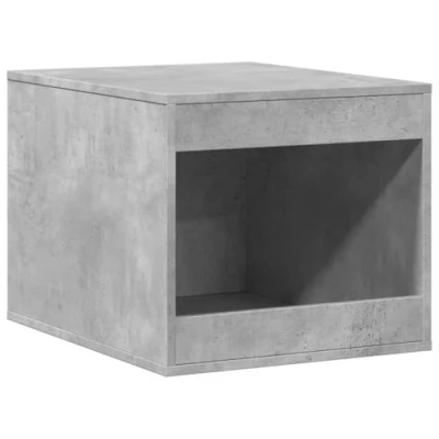 Image of vidaXL Cat Litter Box Enclosure Hidden House Concrete Grey Engineered Wood Multifunctional Side Table/Storage Cabinet