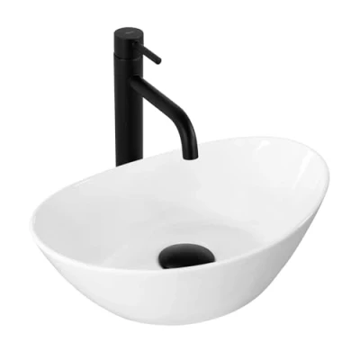 Image of REA U6803 Bathroom Sink Made of Ceramic Kate 36 Snow White U6803,