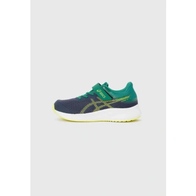Image of Asics Patriot 13 Unisex Road running shoes for kids, Size: K13.5, Midnight/citron