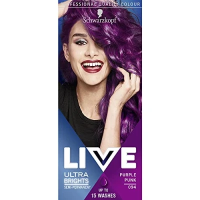 Image of Schwarzkopf Live Ultra Brights Or Pastel Hair Colour Purple Punk 94