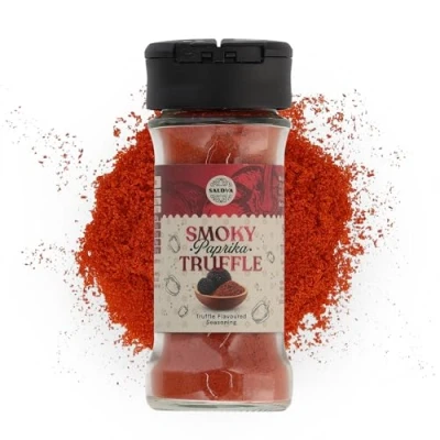 Image of Smoky Paprika Truffle Premium Flavoured Seasoning Rich &amp; Aromatic Blend for Meats, Pasta Grilled Vegetables Glass Jar (40g)