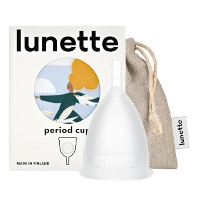 Image of Lunette Reusable Menstrual Cup Clear model 2 For Normal Or Heavy Flow (En Version)