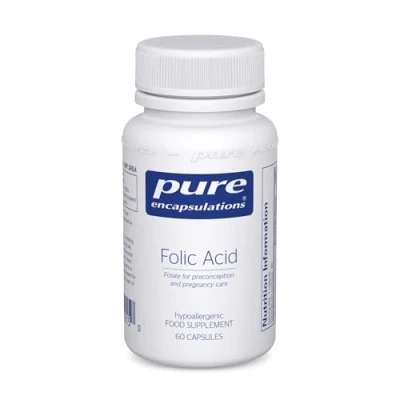 Image of Pure Encapsulations Folic Acid 800 UG Folate for Preconception and Pregnancy Care 60 Vegetarian Capsules