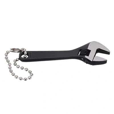 Image of MISUVRSE 0 10mm Jaw Wrench Black 66mm 2.6 inch Mini Metal Adjustable Spanner Hand Tool Repair Anti Slip Handle