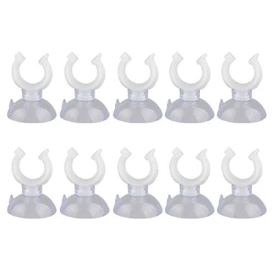 Image of HALJIA 10PCS 15mm Aquarium Fish Tank Suction Cups Airline Hose Pump Air Line Tubing Holder Cup Clips Tube Holders Clamps for White