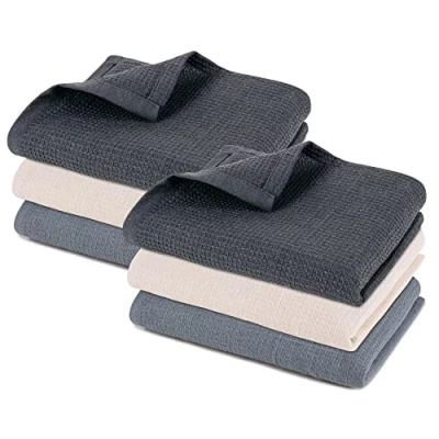 Image of Pagnanno.Hotel Quality Kitchen tea Towels &amp; Waffle Weave towelProfessional Cotton 45x70cmAbsorbent Fast Drying Dish Towels,Kitchen and Bar (Pack of 6 (45x70cm), Mix)