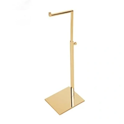 Image of Gold Mirror Surface Stainless Steel Adjustable Handbag Display Stand Holder Racks