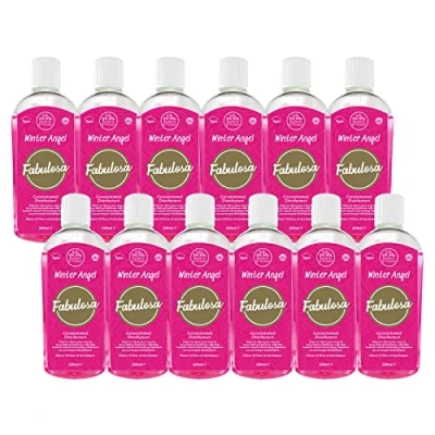 Image of Fabulosa 4 in 1 Concentrated Antibacterial Disinfectant All Purpose Cleaner, 220ml, 12 Pack, Winter Angel