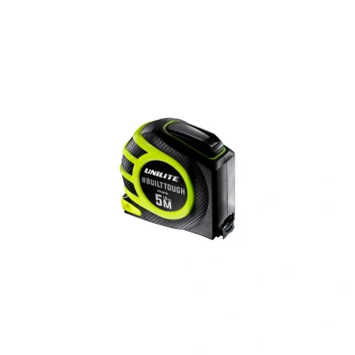 Image of Unilite MT5M4SL 5 Metre Heavy Duty Tape Measure 19mm Wide Blade Impact Resistant TPR Coated Auto Self Lock Imperial &amp; Metric