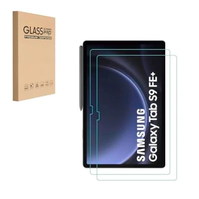 Image of HYGMOCC Screen Protector for Samsung Galaxy Tab S9 Plus/S9 FE Plus/S7 5G/S8 Plus 12.4&#039;&#039; Tempered Glass Film, 9H Hardness,Anti Scratch,Case Friendly,Bubble Free (2 pcs)