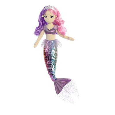 Image of Aurora, 33234, Sea Sparkles Pastel Iris, 18In, Soft Toy, Pink and Purple