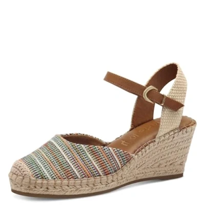 Image of Tamaris Wedge sandals, Women&#039;s, Size: 7.5, Multicolor Textile
