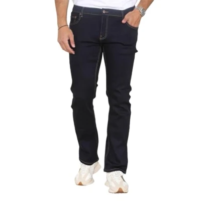 Image of MYT Mens Straight Leg Jeans Regular Fit Denim Pants Trousers Indigo 36W x 32L