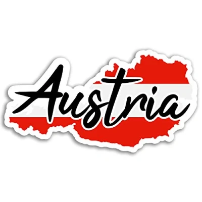 Image of 2 x 10cm Austria Map Vinyl Stickers Flag Travel Sticker Laptop Luggage #17086 (10cm Wide)