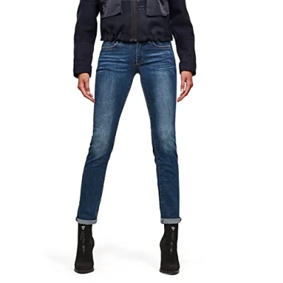 Image of G Star Women&#039;s Midge Saddle Straight Jeans, Blue (medium aged D07145 6553 071), 23W / 32L