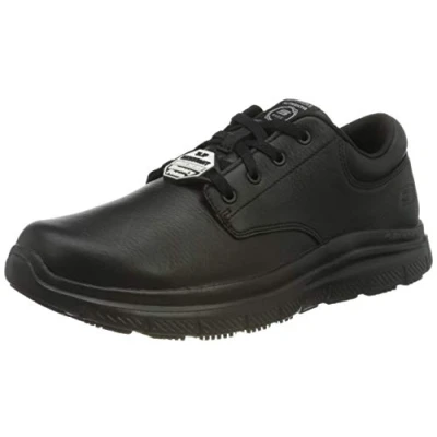 Image of Skechers FLEX Advantage SR Fourche Casual laceups, Men&#039;s, Size: 12, Black Leather