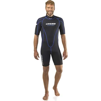 Image of Cressi Tortuga Man Shorty Wetsuit 2.5mm Men&#039;s for Snorkelling, Swimming and Water Sports, Ultra Stretch Neoprene