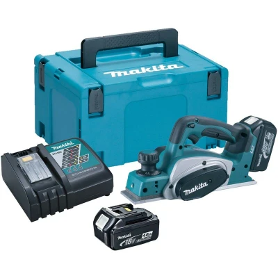 Image of Makita DKP180RMJ 18V Li Ion LXT Planer Complete with 2 x 4.0 Ah Batteries and Charger Supplied in A Makpac Case