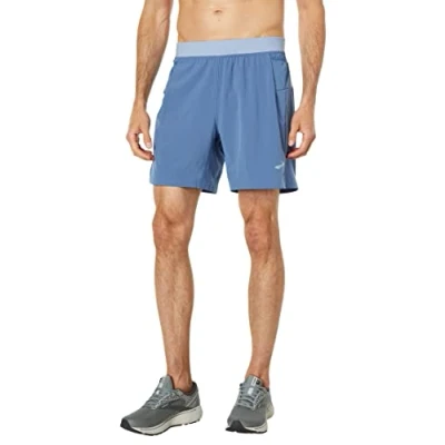 Image of BROOKS 211333485 Sherpa 7&quot; 2 in 1 Short Shorts Men&#039;s Blue Size 25