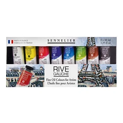 Image of Sennelier Rive Gauche Fine Oil Color for Artists, 8 Colors, 40ml Each (10 130313 2)