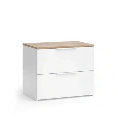 Image of Vicco Chest of drawers Wido, White/Sonoma, 60 x 50 cm with door