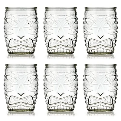 Image of Libbey Drinking Glass Tiki Rocks 473 ml / 47,3 cl Pack of 6 Dishwasher Safe Fun Design