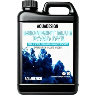 Image of AquaDesign MIDNIGHT BLUE Liquid Pond Dye 2500ml For Ponds And Water Features TREATS 12,500L