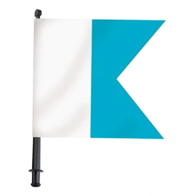 Image of SEAC BUOY FLAG WITH ALPHA BLUE/WHITE POLE, DIVER WARNING