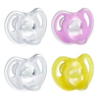Image of Tommee Tippee Ultra Light Silicone Baby Pacifier, Girl 6 18m, 4pk, Pink