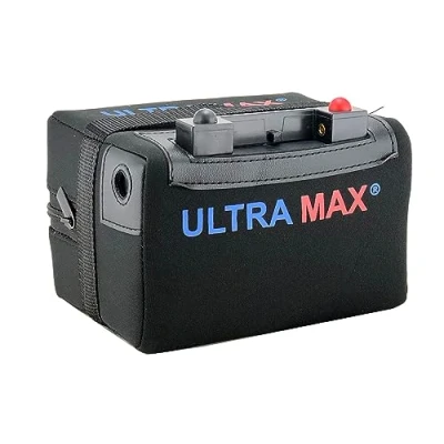 Image of ULTRAMAX 36 hole Lithium Phosphate LiFePO4 Golf Battery Pack ideal PowaKaddy, Hill Billy and Motocaddy USB FITTED